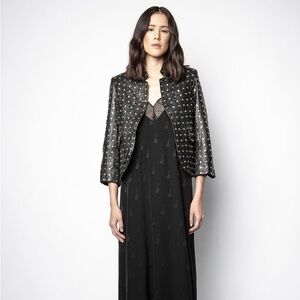 Zadig and Voltaire Verys studded leather jacket - 36 NWOT